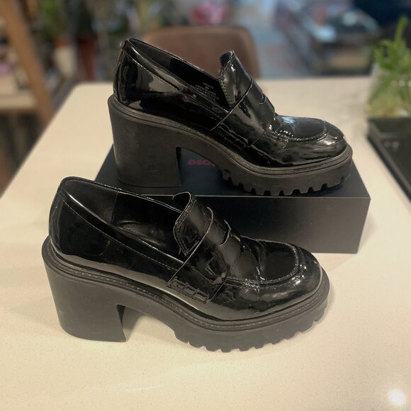 Steve Madden Obsidian Chunky Loafers in Black - Size 9M - Picture 1 of 3